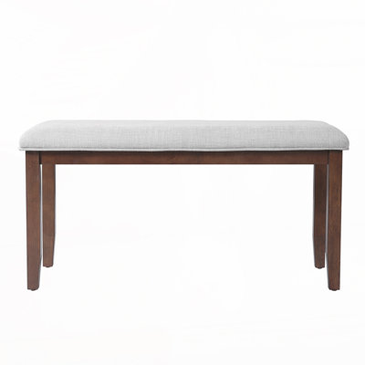 Anakin Linen Upholstered Bench with Rubberwood Legs