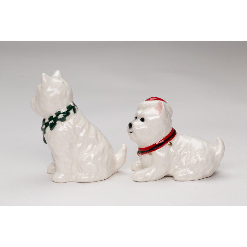 Cosmos Gifts West Terriers Christmas Salt & Pepper Shaker Set