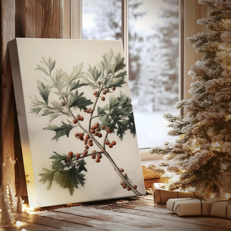 Sugar Pines - Toile tendue avec châssis vert, H 12 po x l 8 po