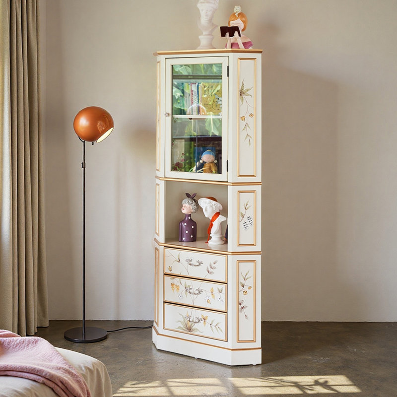 Armoire de coin multifonctionnelle peinte