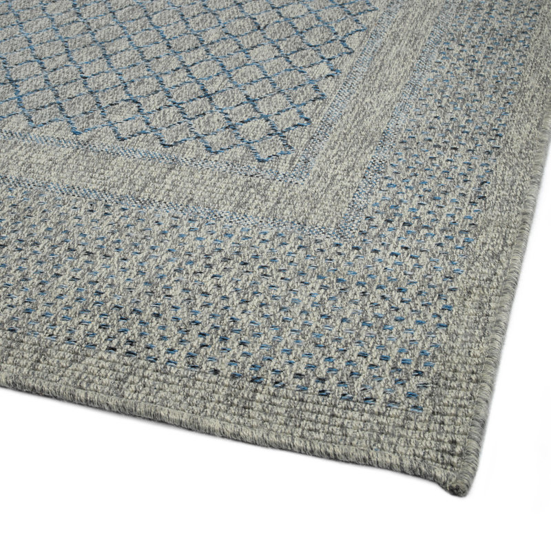 Tapis texturé moderne, transitionnel, géométrique, de style Sud-Ouest, Tapis de couloir 2 pi x 6 pi