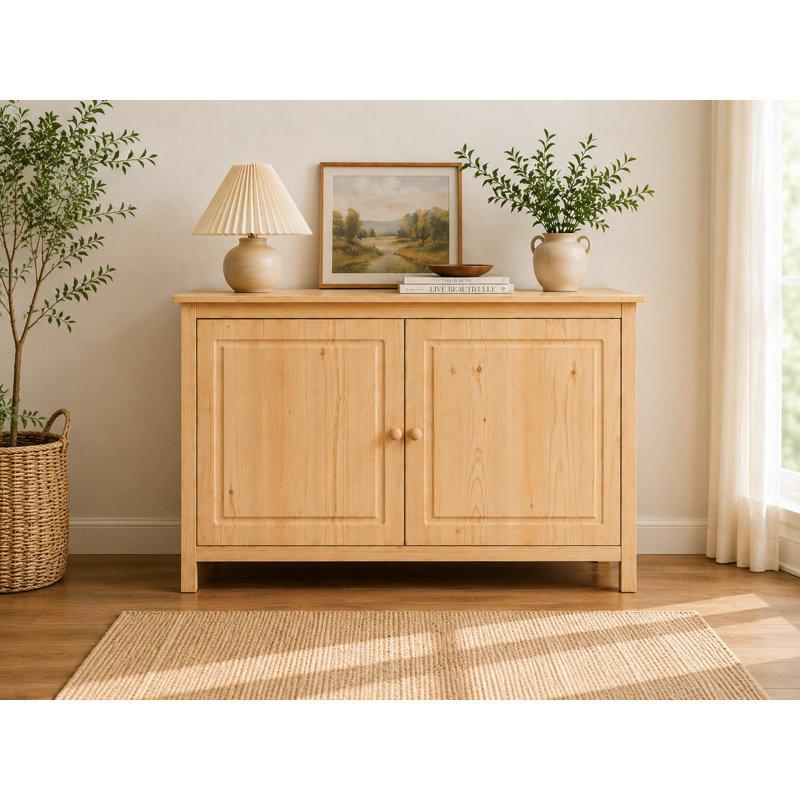 Antwane 43.89" Wide Wood Sideboard & Buffet – Enhance Your Home with Charm and Versatile Storage, Natural/Natural