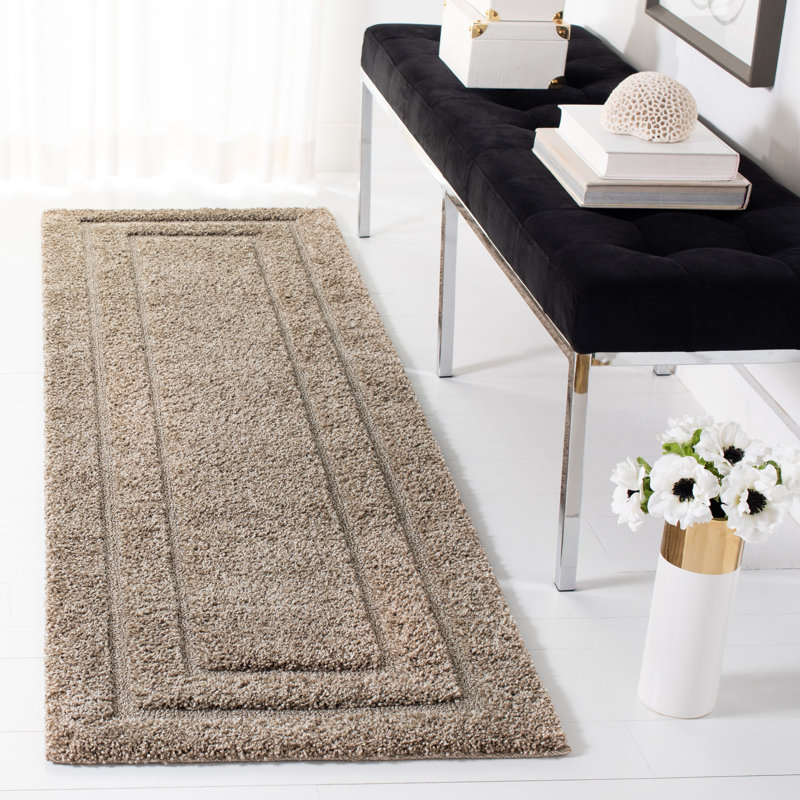 Drennen Florida Shag Performance Solid Color Rug, Runner 2'3" x 8'