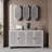  4-Door Shutter Cabinet - Rustic Whitewashed Sideboard with Adjustable Shelves | Entryway, Living Room & Dining Storage | Easy Assembly MDF & Fir Wood-135503675