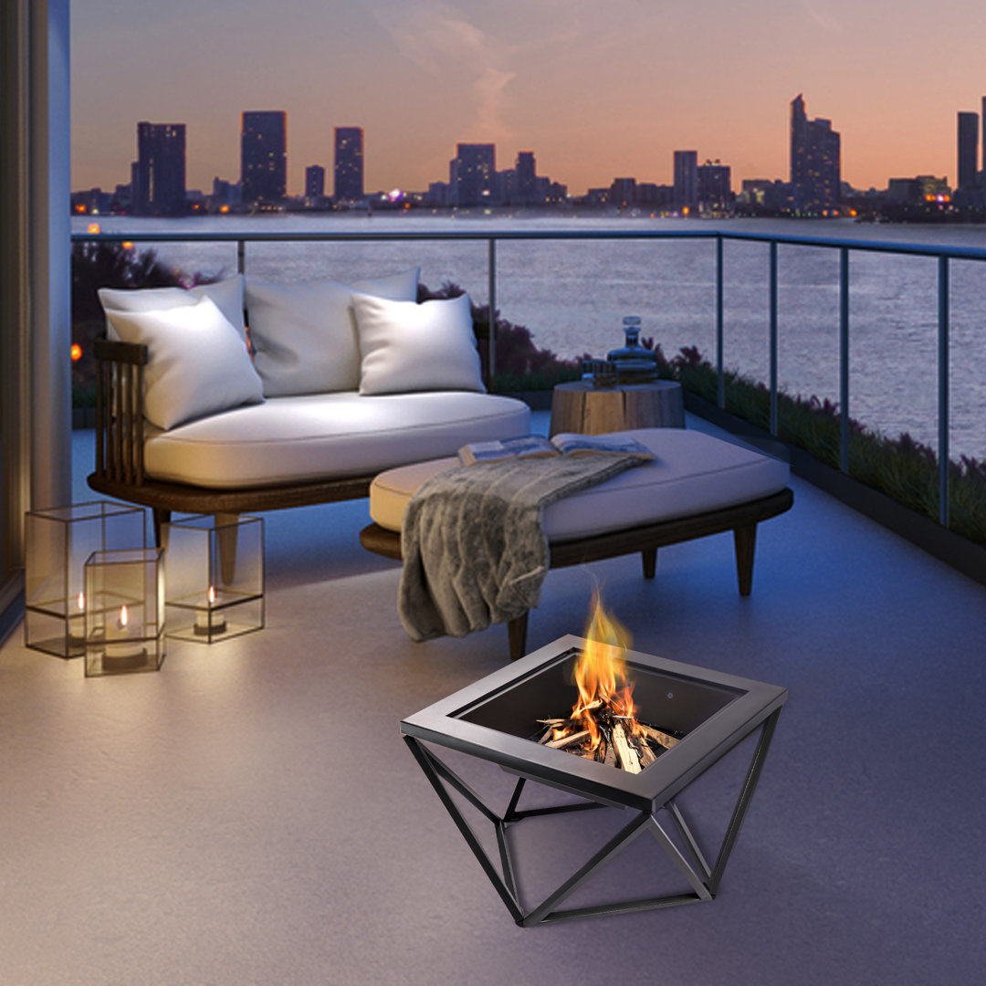 Steel Charcoal Fire Pit Table