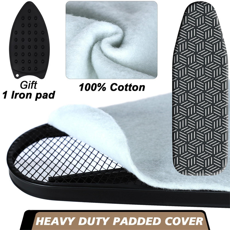 Ironing Board, Compact And Space Saver Full Size Ironing Board, Extra Wide Ironing Area With Extra Thick Heavy Duty Padded Cover, Stable Structure, Easy To Fold
