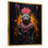 Chat chamanique armure rose - chat, art mural