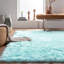 Tapis à poils longs Haja Turquoise-1618524173