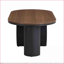 Table basse ovale en métal noir pour le salon, rangement peu encombrant et amp; Assemblage facile