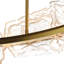 Lustre 50 po en laiton avec verre fait à la main Arcus-124410528