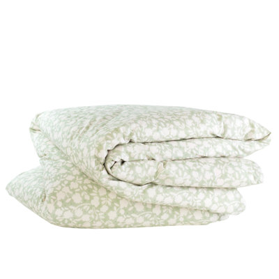 Aria Sage Modern & Contemporary Cotton Machine Printed Floral Duvet Cover
