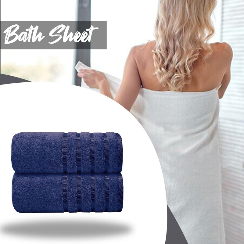 Mikeshia Premium Jumbo Bath Sheet Set, Royal