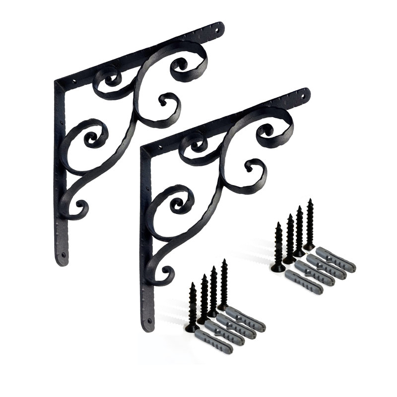 Rustic Shelf Bracket, Black