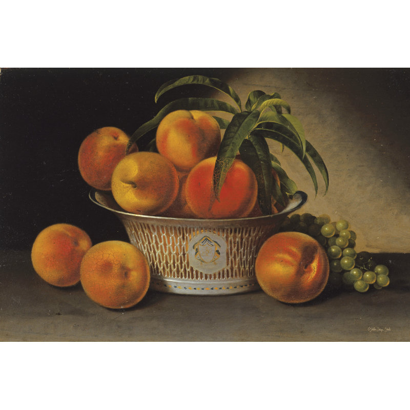 Peach Still Life, 8" H x 12" W