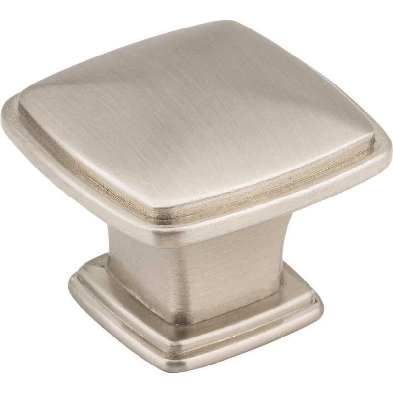 Milan I 1 3/16" Length Square Knob, Satin Nickel