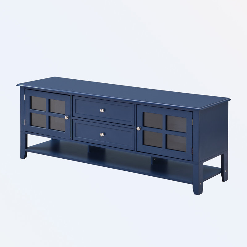 TV Stand with Multifunctional Storage Space for TVs up to 60", Blue