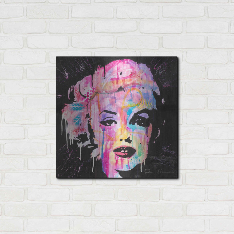 Marilyn Monroe par Dean Russo, impression sur métal sans cadre, H 24 po x l 24 po x P 0,13 po