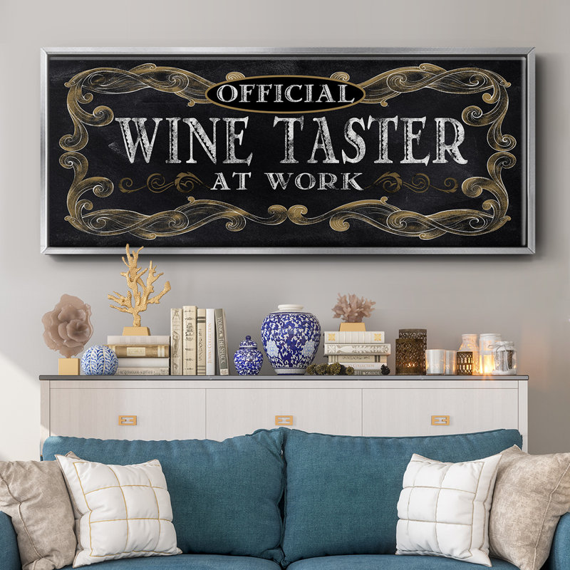 Dégustation de vin - toile encadrée