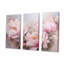 Pivoines roses, art liquide, champ de fleurs VI - ensemble d'art mural champ de fleurs-107736762-107736766