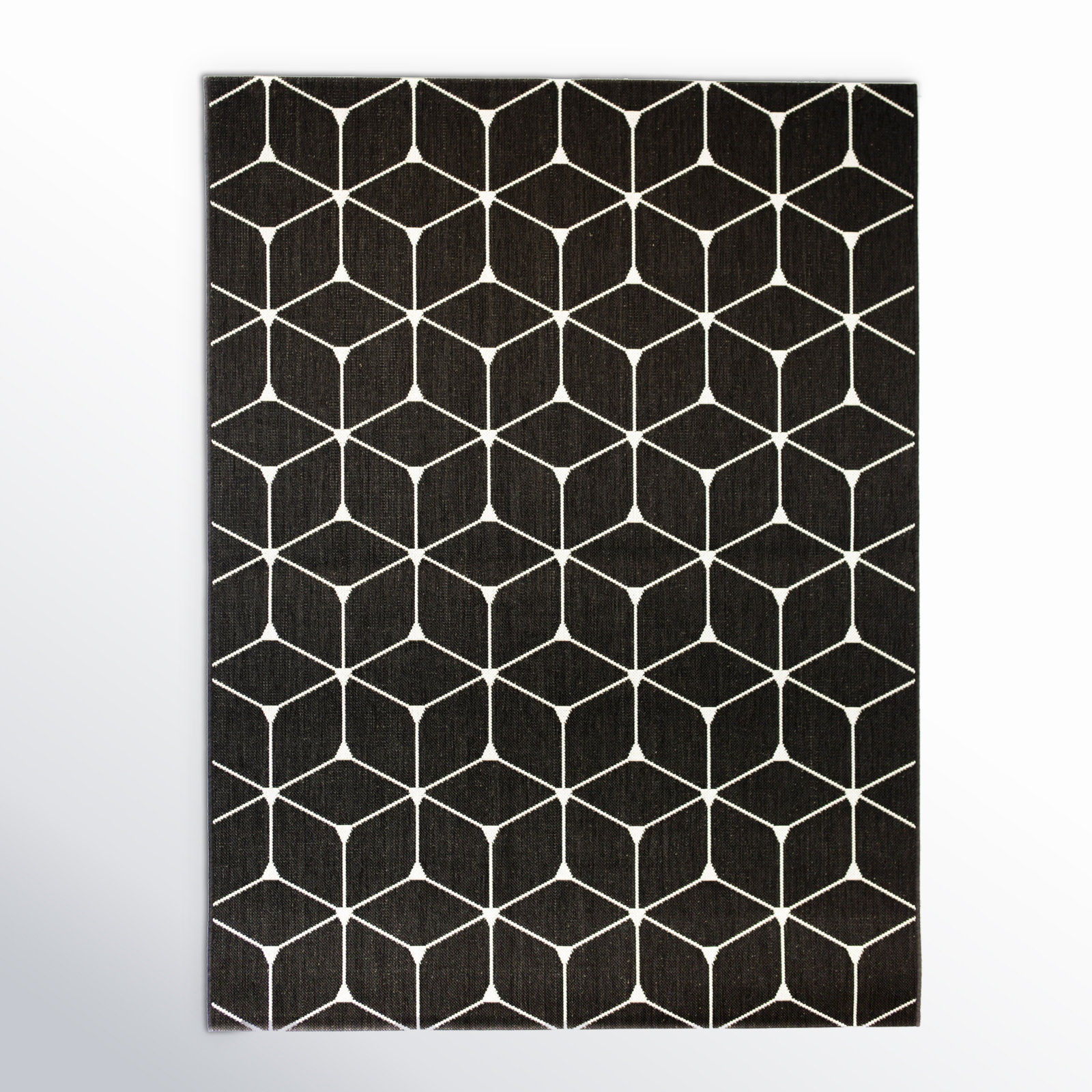 Abbi Black Indoor/Outdoor Rug, Rectangle 8' x 10'