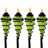 Schofields Swirled Glass 2-in-1 Citronella Garden Torch Set with Adjustable Height - Set of 4-1427428883-1427590768