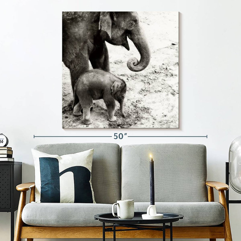 Brampt, mère et fille, éléphant