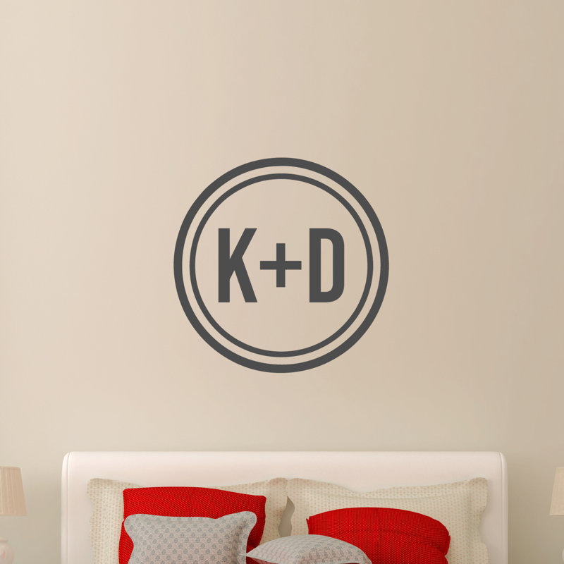 Prewitt Text & Numbers Wall Decal, Dark Gray, Yes