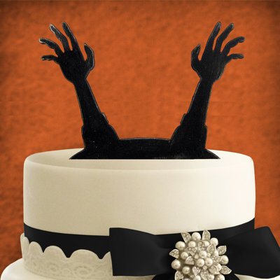 Wood Halloween Cake Topper