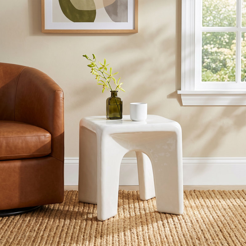 Fritzi Mayalin Square Concrete Accent Table