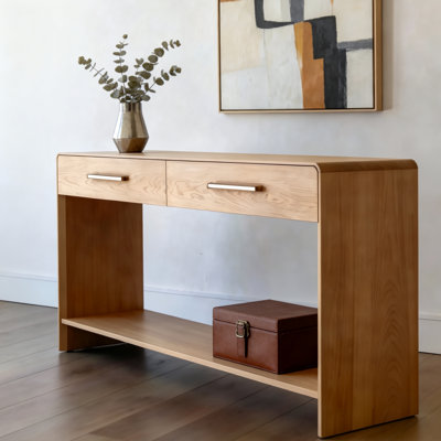Japanese log style retro console table