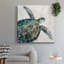 Toile tendue avec motif de tortue de mer neutre I-Premium Gallery - prête à être accrochée
