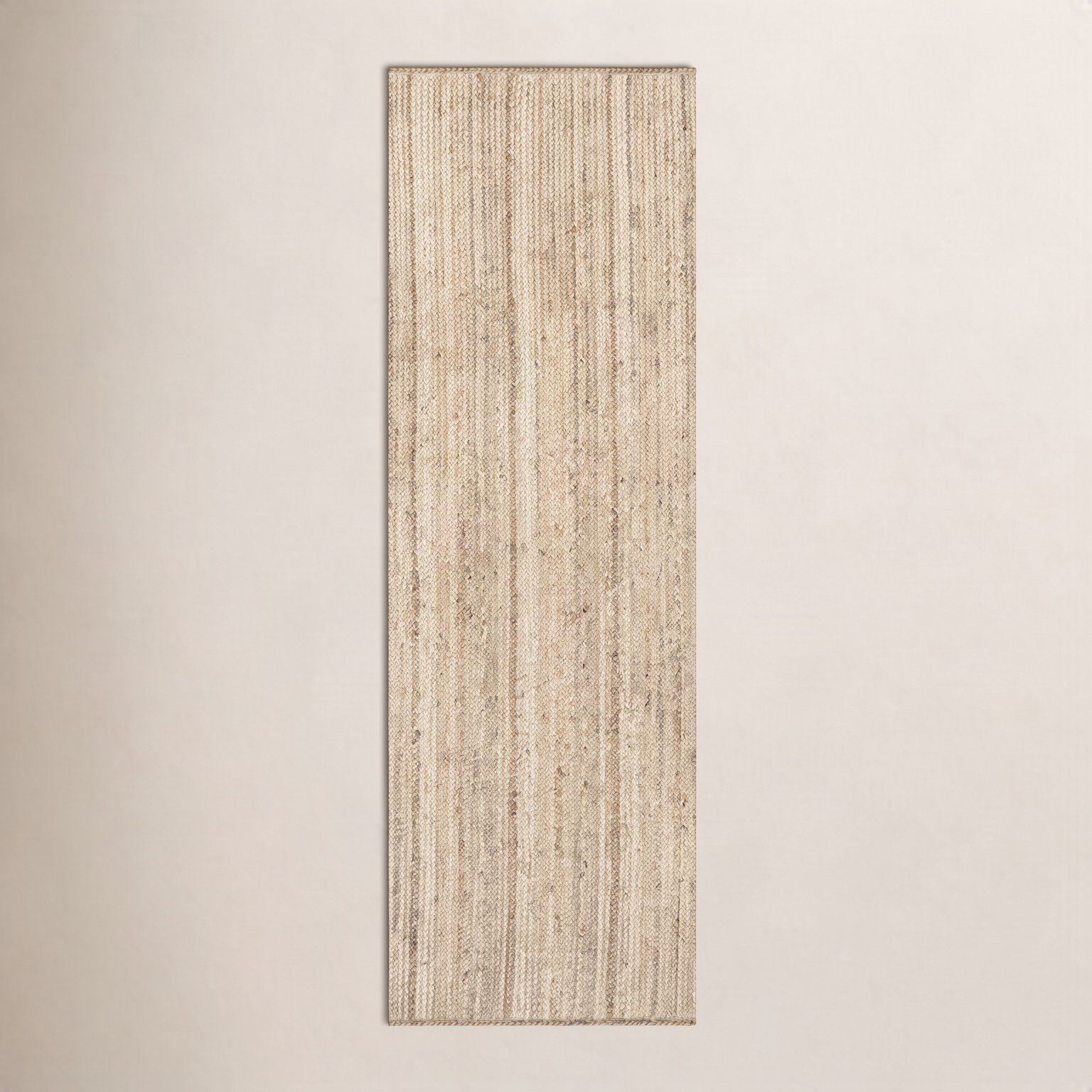 Natural Hand-Woven Jute Rug, Runner 2'6" x 16'