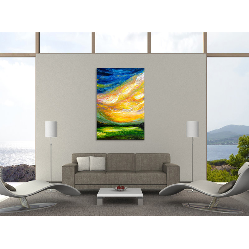 «Italian Sunset», toile tendue par Chiara Magni, H 36 po x l 24 po x P 1,5 po