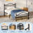 Metal Bed Frame with Vintage Headboard and Footboard, Heavy Duty Iron Platform Bed-614130739