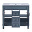 Meuble-lavabo 36 po avec lavabo supérieur, armoire de rangement moderne avec 2 portes à fermeture douce et 2 tiroirs, meuble-lavabo simple-1274971793