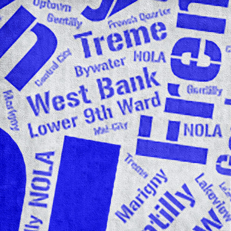 Bath Towel, Blue, Microfiber, New Orleans