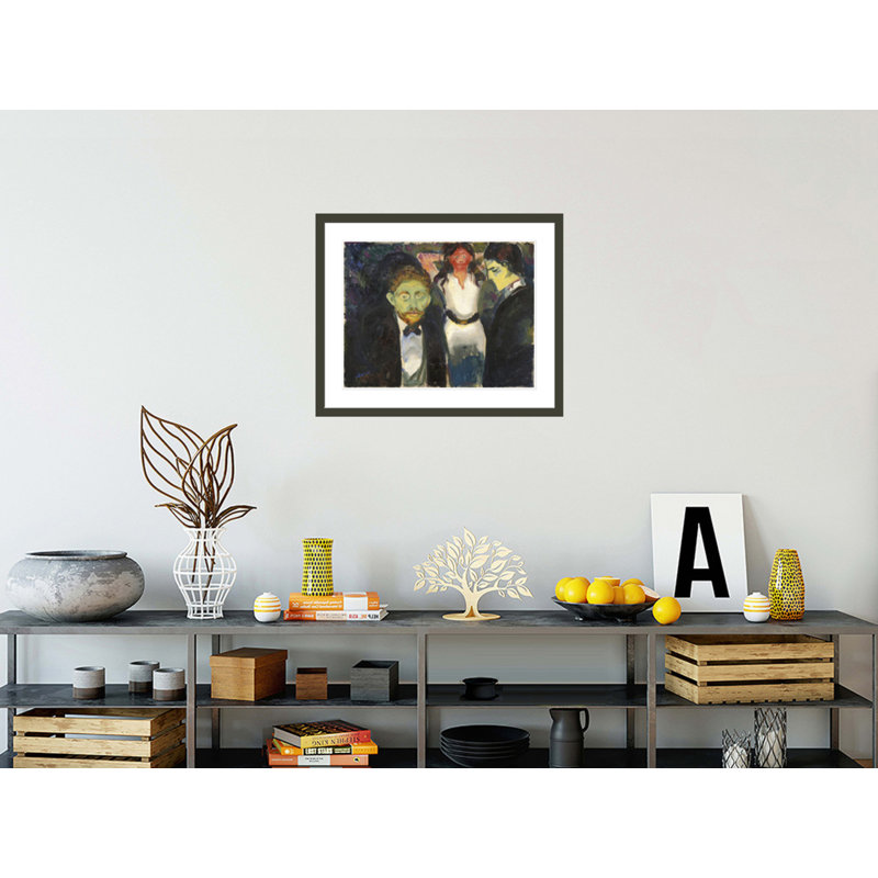 «Jealousy» par Edvard Munch - impression giclée encadrée, H 23,5 po x l 28,7 po