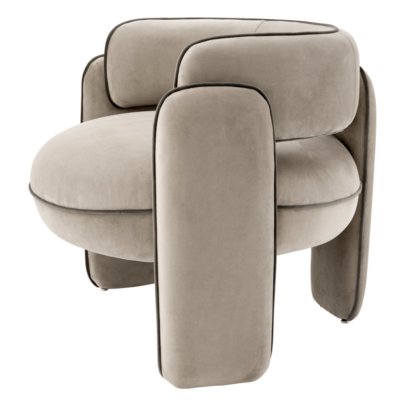 Chaplin Barrel Chair, Savona Greige/Savona Gray Polyester