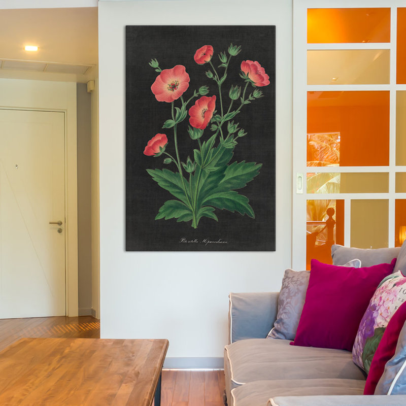 «Botanical Charte», impression sur toile tendue, H 26 po x l 18 po x P 1,5 po, Toile tendue, Pas de tapis