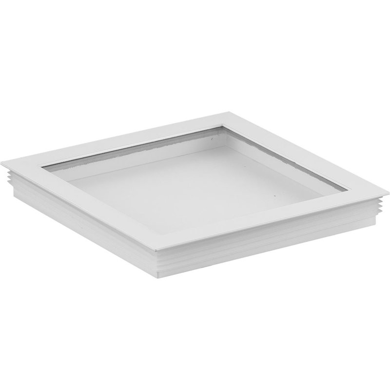Lentille cylindrique carrée en verre transparent, Blanc