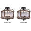 Holiman 4-Light 18.1'' Semi Flush Mount