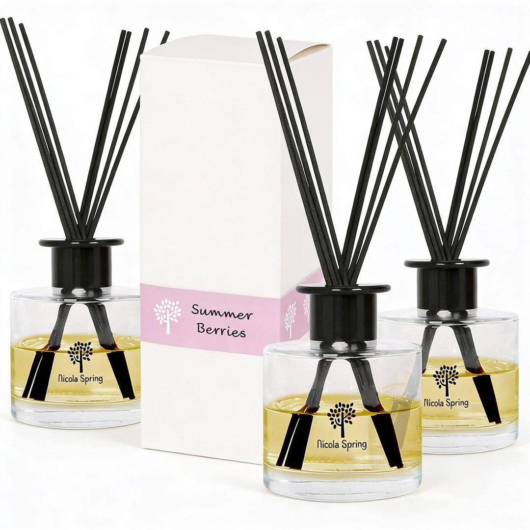Nicola Spring Scented Glass Reed Diffusers - 200ml - Pack of 3
