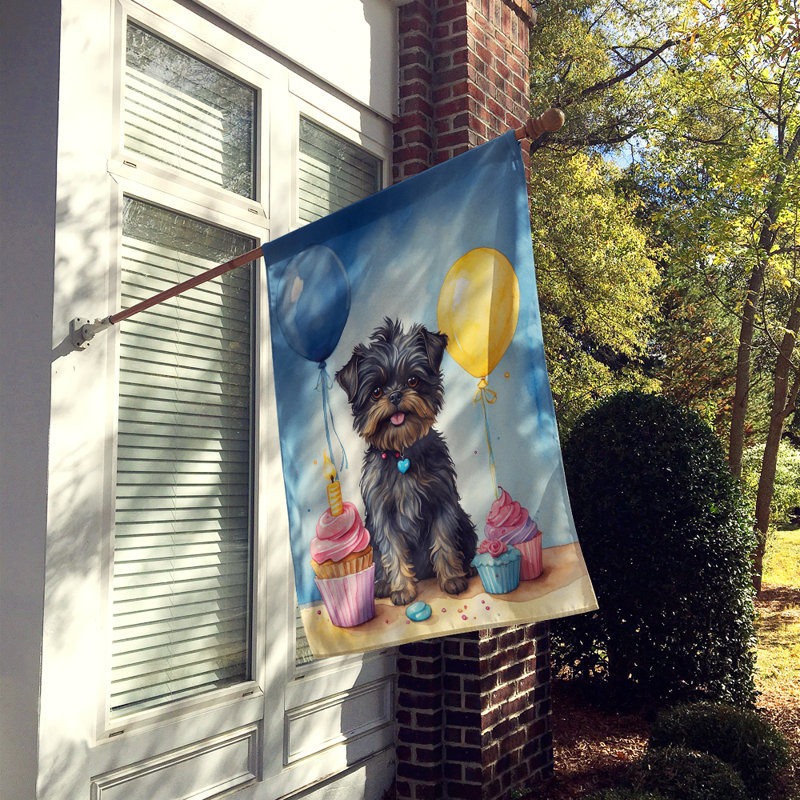 Drapeau «Happy Birthday House», Affenpinscher