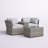 Mae Wicker Fully Assembled 2 - Person Seating Group with Cushions-841223684
