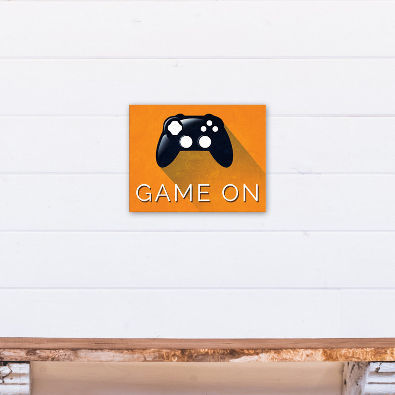 Art sur toile game on toile Brock, H 11 po x l 14 po x P 1,25 po, Orange