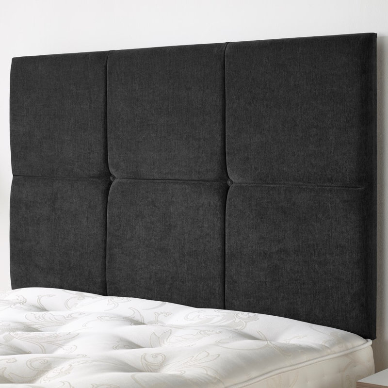 Upholstered Headboard, Small Double (4'), Charcoal