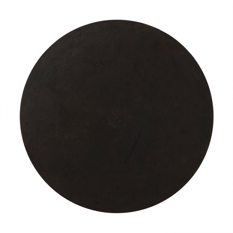 Malloy Outdoor Round Side Table, Distressed Bronze