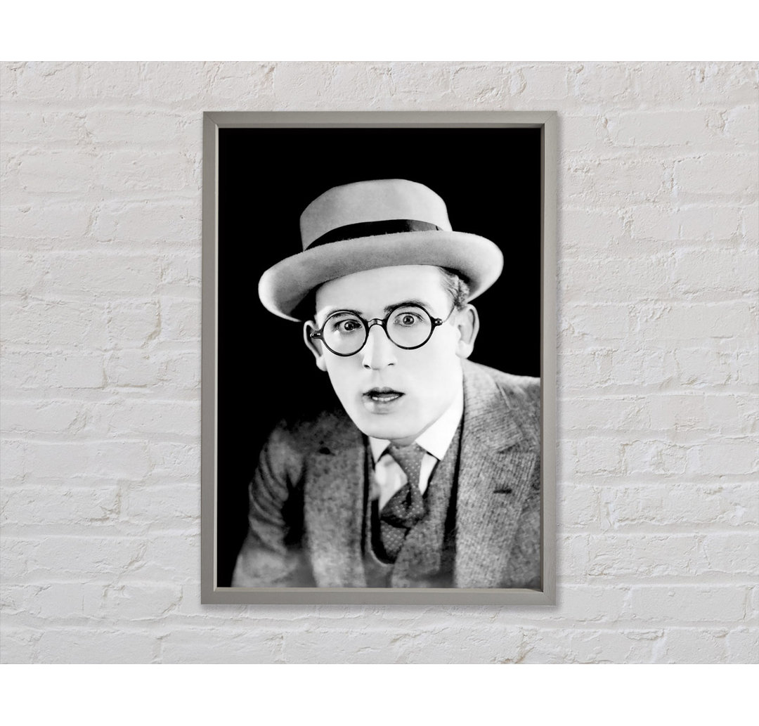 Harold Lloyd Portrait - Einzelner Bilderrahmen Kunstdrucke auf Leinwand