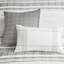 Ensemble de chambre pour grand lit en coton - gris / blanc, Bartacks visibles, édredon 100% lavable à la machine-128134992