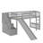 Stairway Twin Size Loft Bed With Slide-498668690